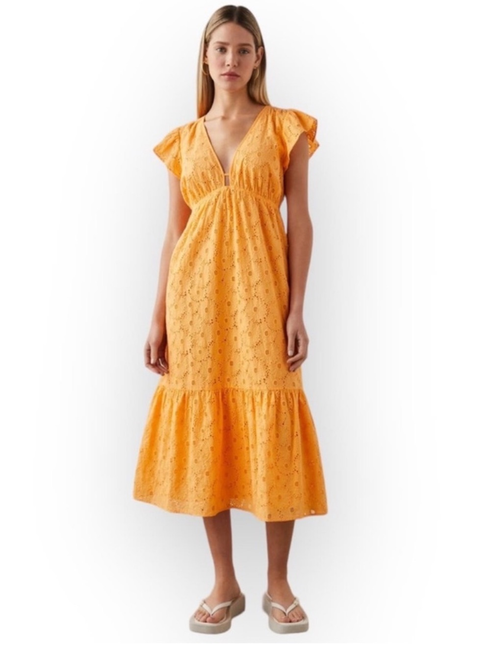 Rails Tina Midi Dress Marigold Eyelet